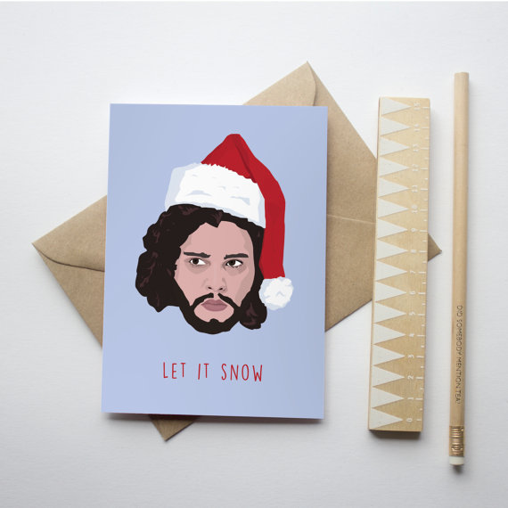 Jon Snow Christmas card etsy gift ideas