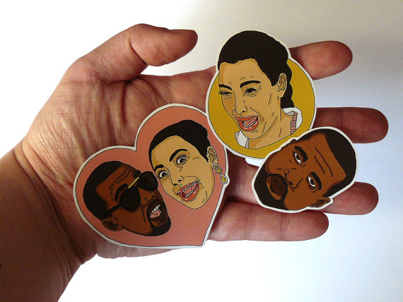 Kim and Kanye Sticker Set gift idea